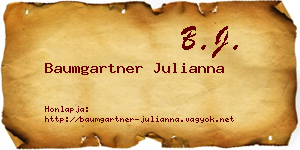 Baumgartner Julianna névjegykártya